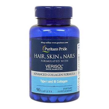 Hair, Skin & Nails with VERISOL (90 caplets) Puritan's Pride