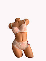 Комплект жіночої шовковистого білизни Felena 256 рожевий, фото 1