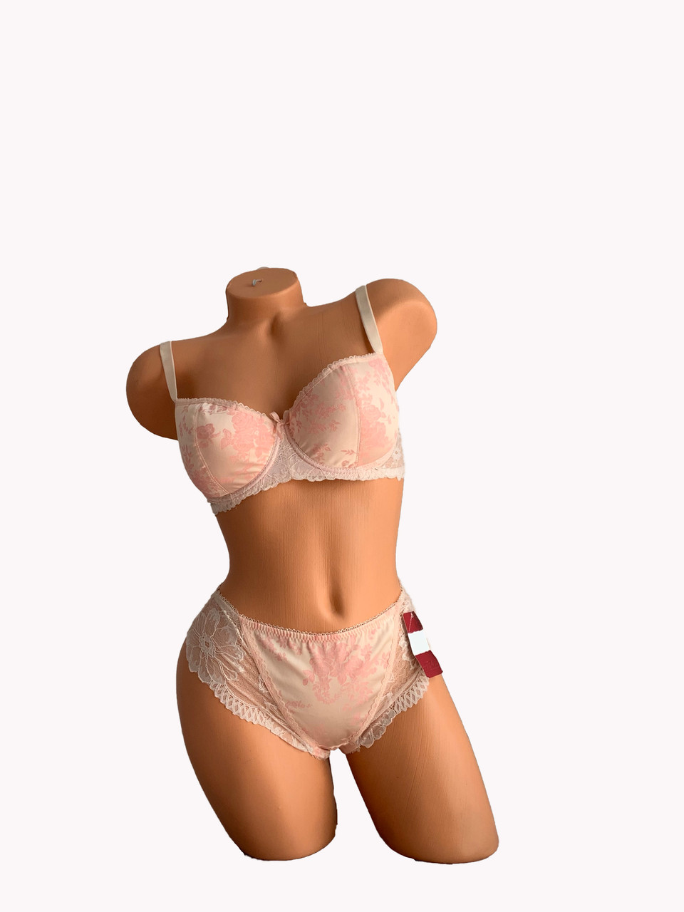 Комплект жіночої шовковистої білизни Felena 256 рожевий