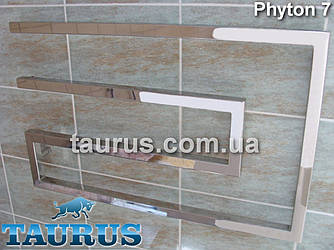 Дизайнерська сушарка для рушників Phyton 7/510х900. Водяний. Квадратна труба 30х30