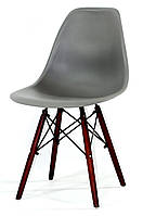 Стул Nik Walnut Eames DSW серый 21 на деревянных буковых ножках в цвете орех, код 8639