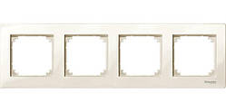 Рамка на 4 пости M-Plan Merten (бежевий) Schneider Electric