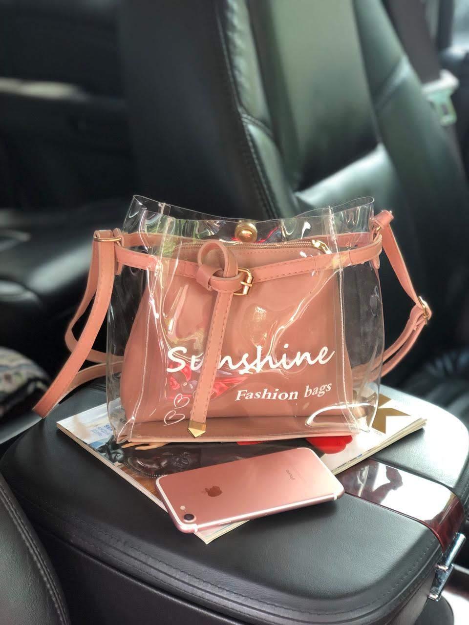Модна річна прозора Силіконова сумочка-трапеція "Sunshine" WeLassie., фото 1