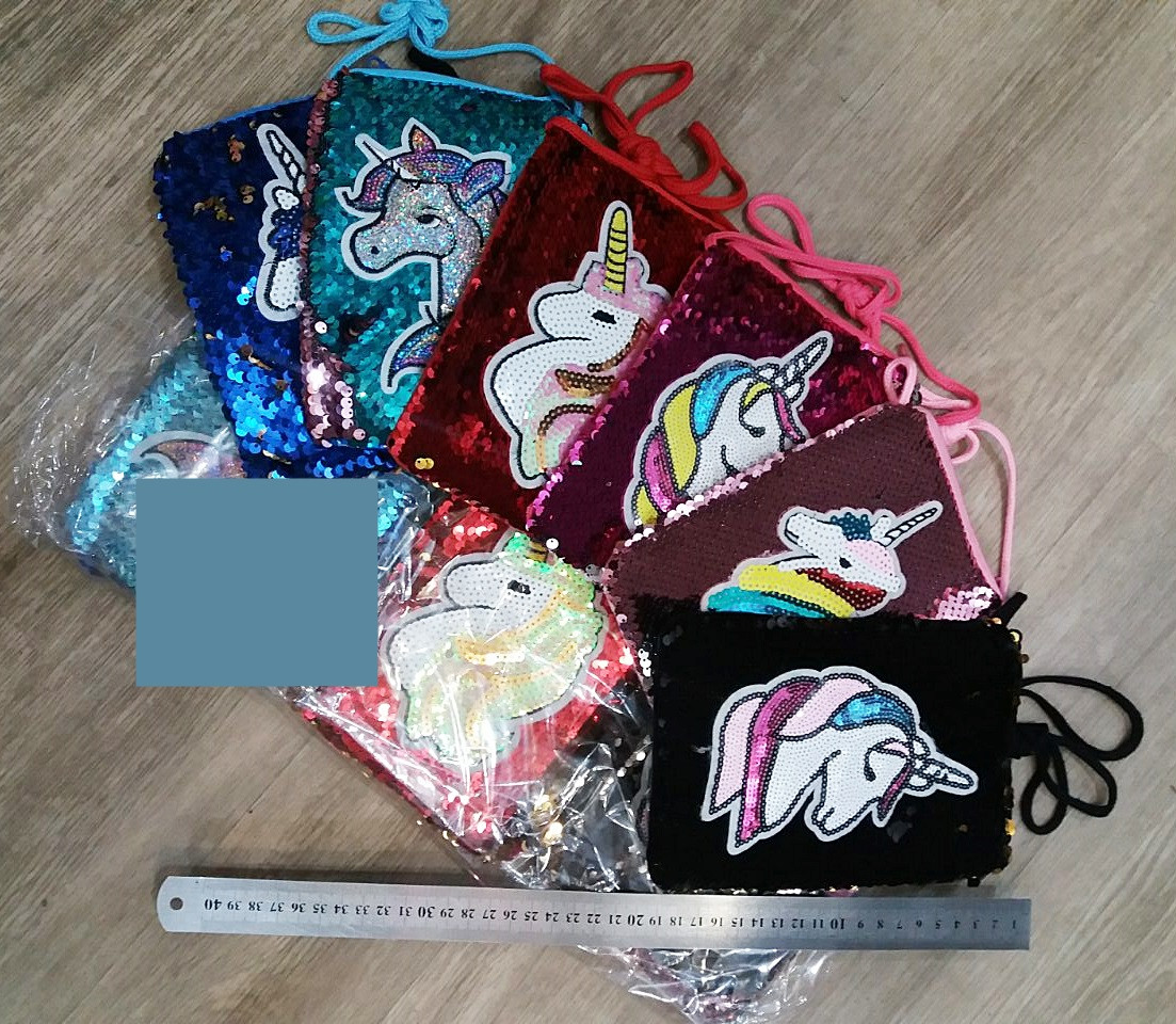 Дитяча косметичка "Єдиноріг" з паєтками, фото 1