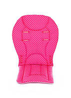 Матрацик — вкладка в коляску універсальний DavLu Горошок на малиновому