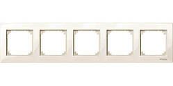 Рамка на 5 постів M-Plan Merten (бежевий) Schneider Electric
