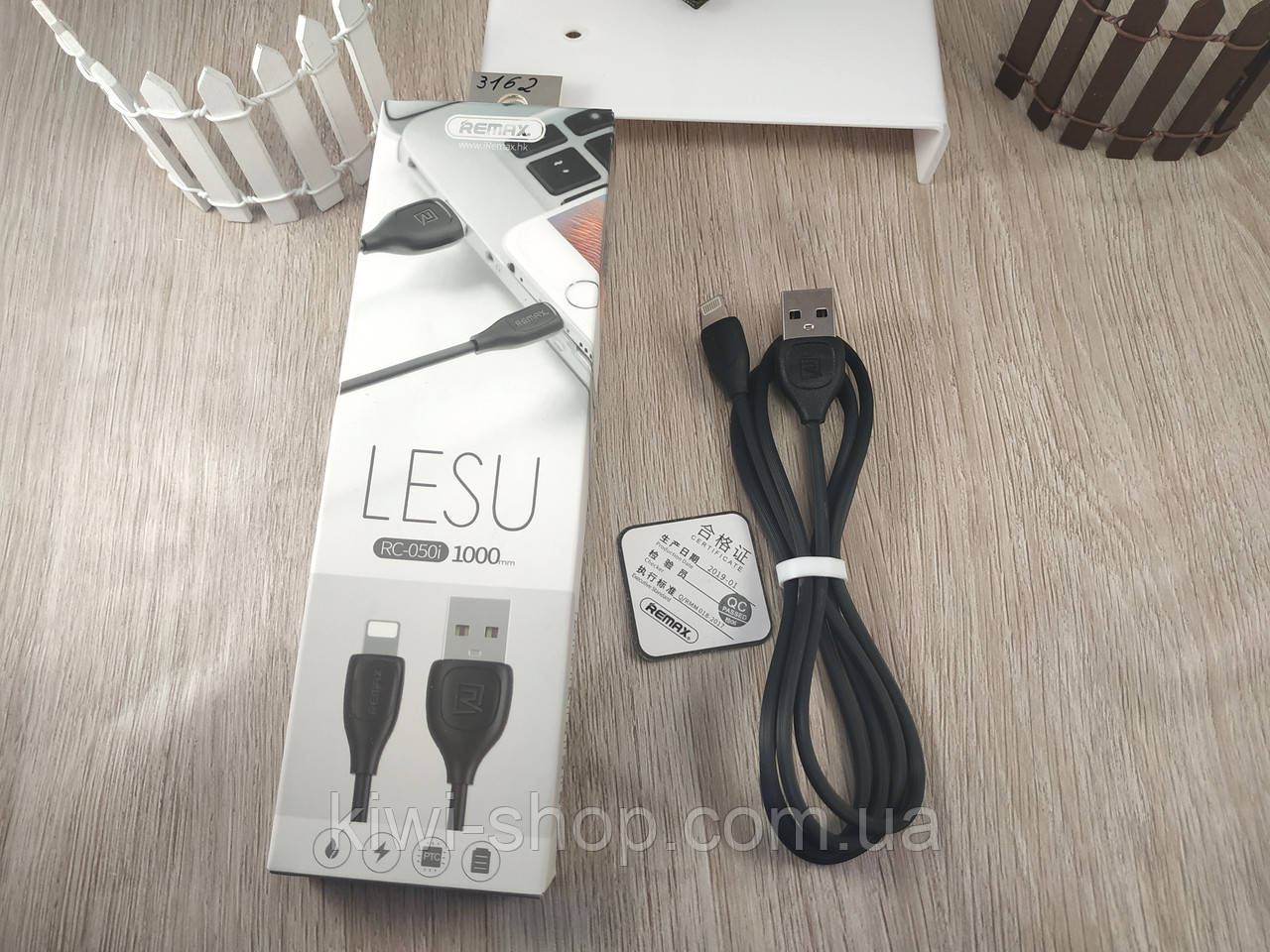 Кабель Usb Lighting REMAX RC-050i 1 м чорний — для синхронізації та заряджання, фото 1