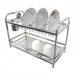 Сушка для посуду двоярусна з нержавіючої сталі GA Династія 17025