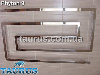 Унікальна дизайнерська сушарка для рушників із н/ж сталі Phyton 9/670х1100. Проточний. Труба 30х30