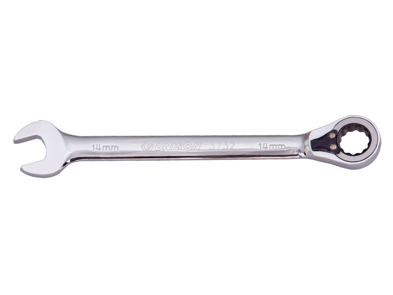 Ключ комбінований з тріскачкою і прапорцем 17mm UNISON 373217MUS (Тайвань)