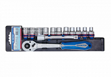 Набір головок 1/2" в холдере 13 пр. 6 - гранних KING TONY 4313MR01 (Тайвань), фото 1