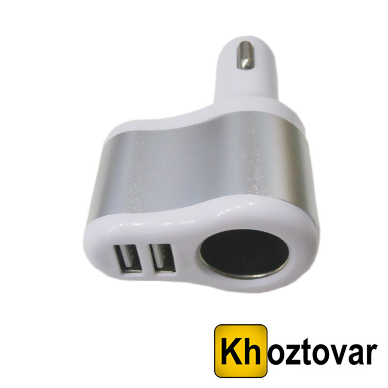 Автомобільний USB адаптер (2 usb + гніздо прикурювача) LD — 011