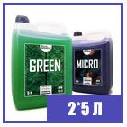 2*5 л GreenKit набір добрив для гідропоніки і грунту 