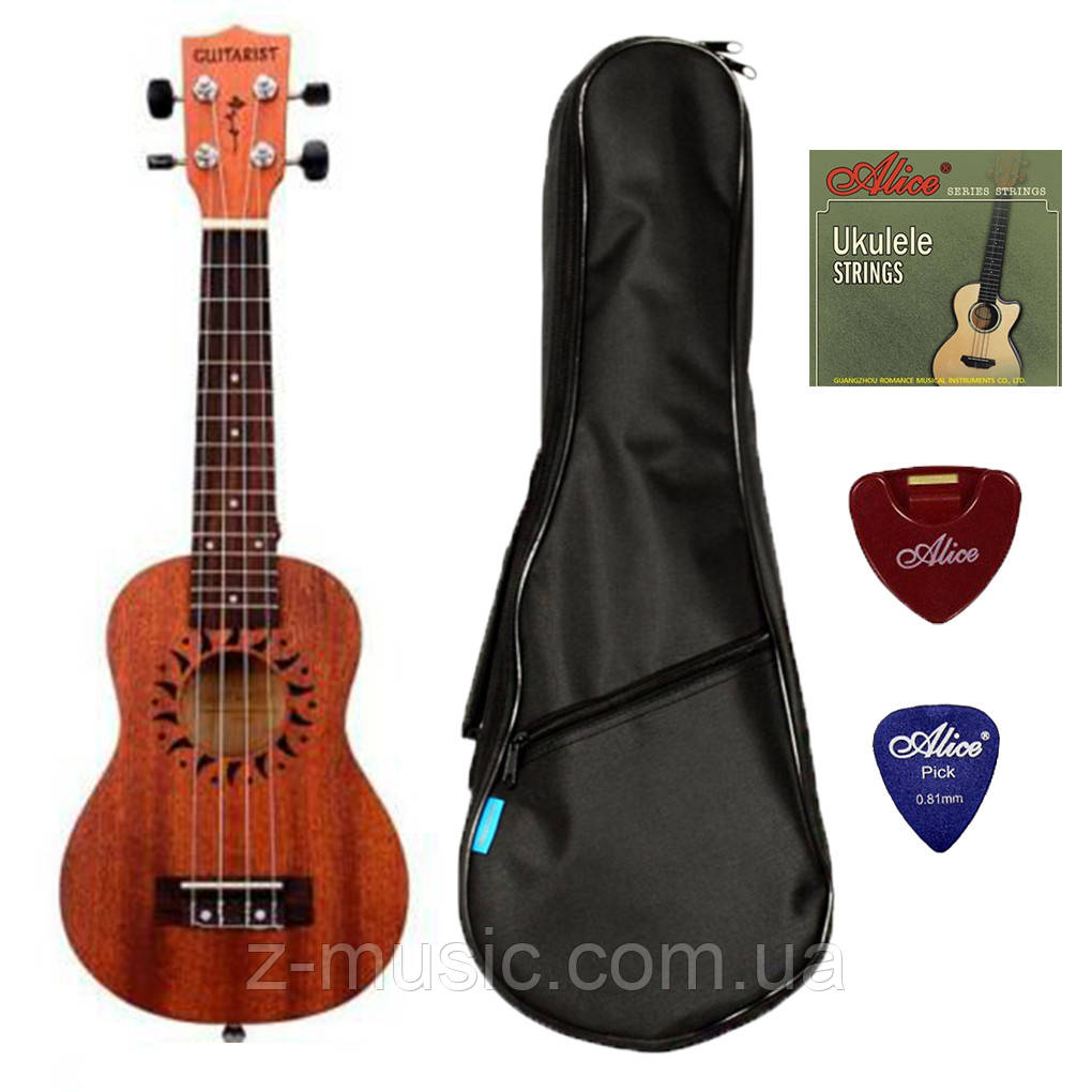 Укулеле сопрано Guitarist UK-XT61 (чохол, струни, скарбничка, медіатор)