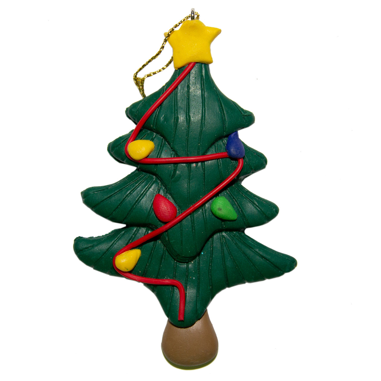 Ялинкова іграшка Ялинка, 8 см, зелений, полістоун, декоративна новорічна фігурка (000654-9), фото 1