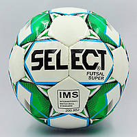 М'яч для футзала No4 ламін. ST SUPER білий-зелений (5 сл.), зшитий вручну
