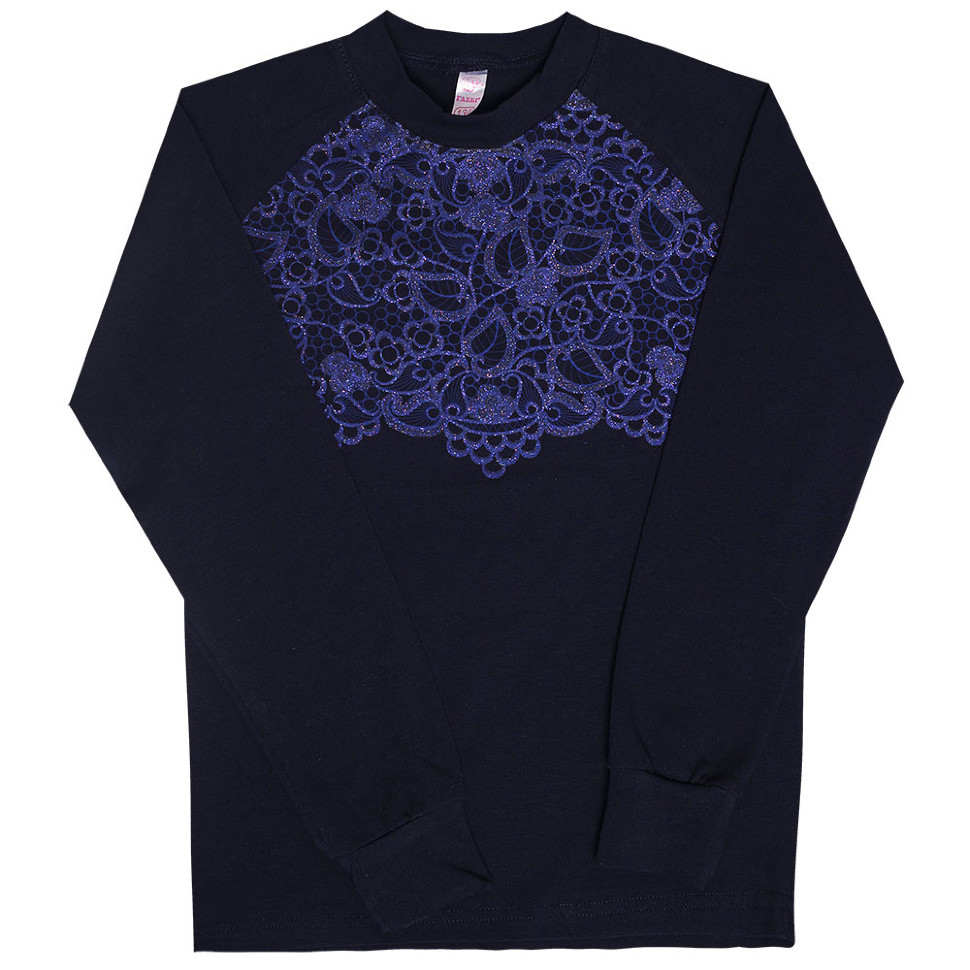 Светр дитячий для дівчинки GABBI DG-19-1 Мереживо Синій на зріст 122 (11751)