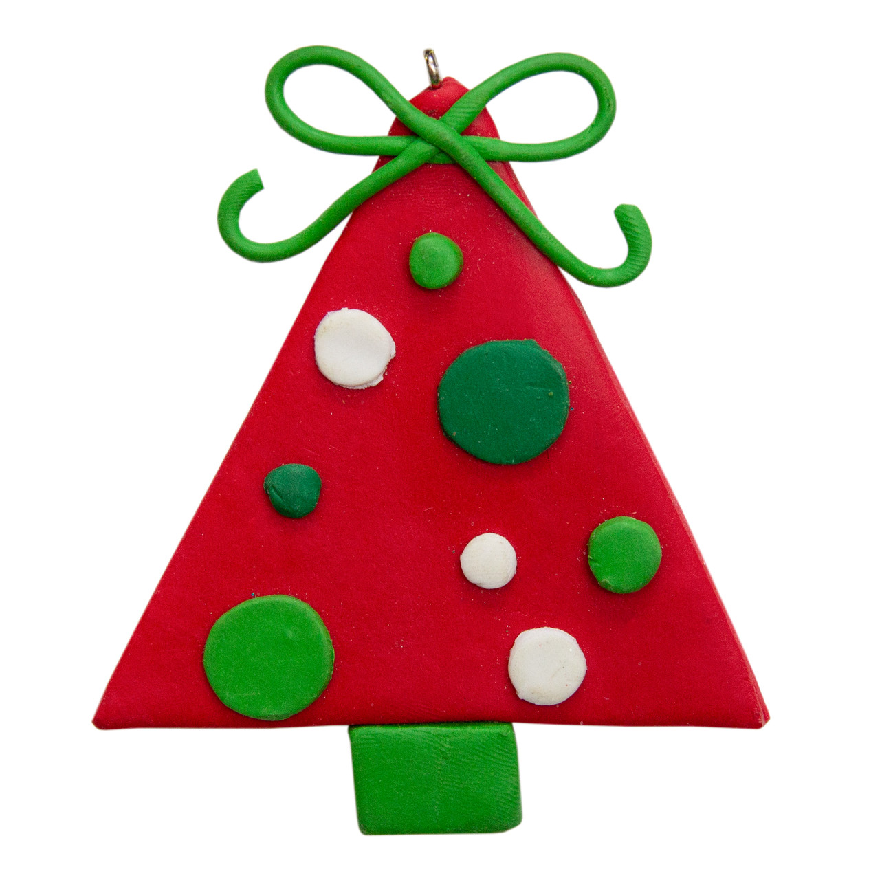 Ялинкова іграшка Ялинка, 8 см, червоний, полірезин, декоративна новорічна фігурка (000661-1), фото 1