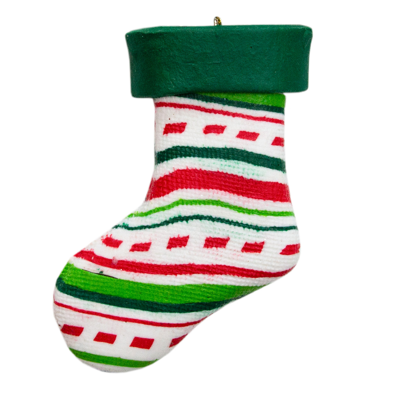 Новорічна ялинкова іграшка - фігурка Новорічна шкарпетка, 8 см, різнокольоровий, полірезин (000661-2), фото 1