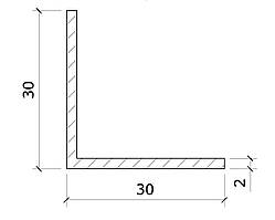 Куточок алюмінієвий 30х30х2