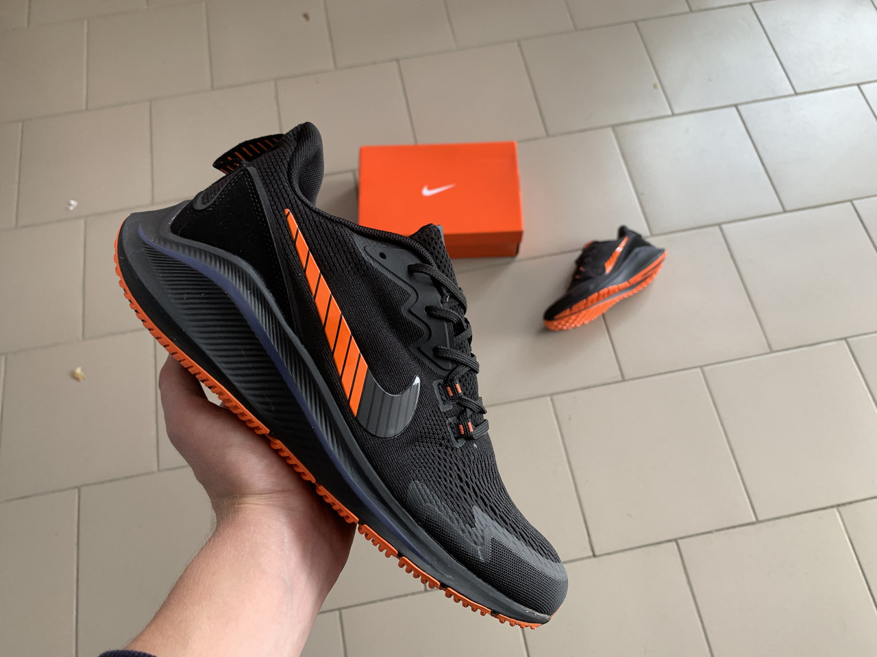 Чоловічі кросівки Nike Zoom Pegasus 14 Black Orange чорні з жовтогарячим