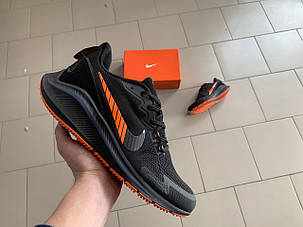 Чоловічі кросівки Nike Zoom Pegasus 14 Black Orange чорні з жовтогарячим, фото 1