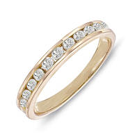 Золоте кільце доріжка з діамантами 0,48 карат