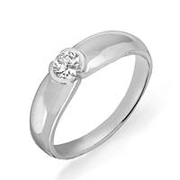 Золоте кільце з діамантом 0,20 карат