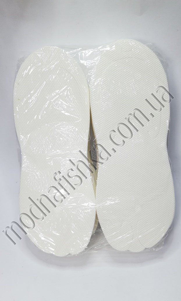 Одноразові педикюрні капці (в'єтнамки) білі (12 пар).
