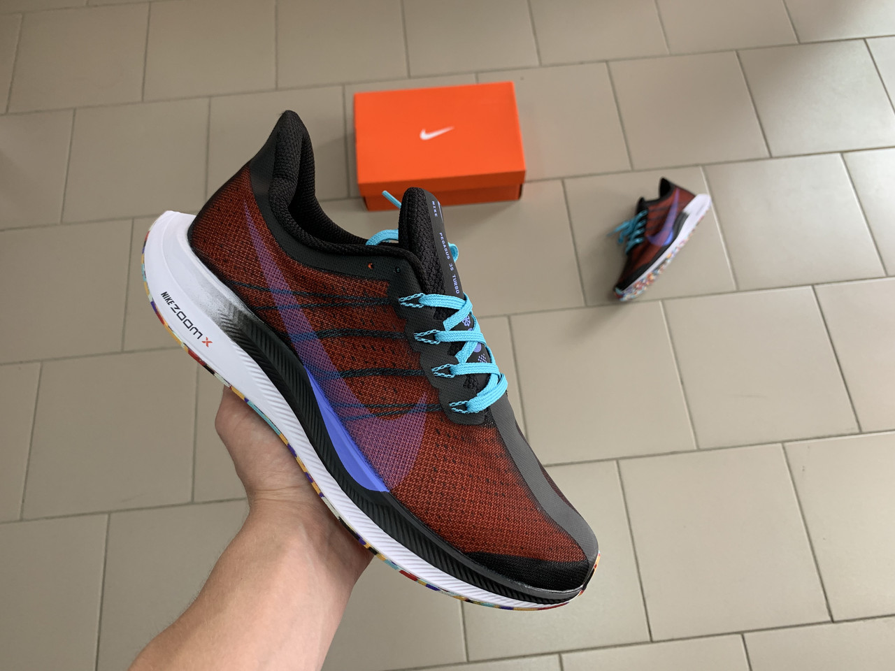 Чоловічі кросівки Nike Zoom Pegasus 35 Turbo Red Bordo White бордовий білий