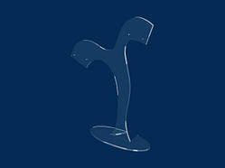 Підставки під сережки "160", акрил прозорий 1,8 мм