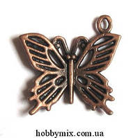 Метал. підвіска "метелик" мідь (2х2 см) 8 шт. в уп.