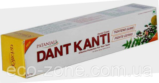Зубна паста Патанджалі, Дант Канті Натурал.200г/Patanjali, DANT KANTI Срок до 07/2027, фото 1