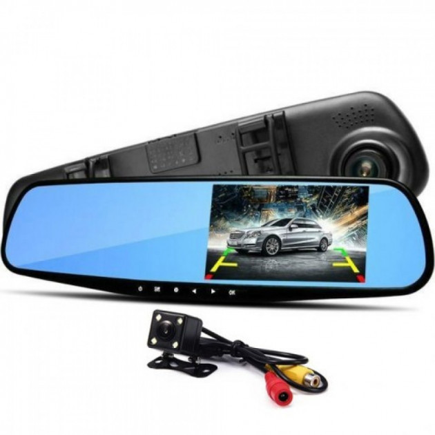 Відеореєстратор-дзеркало Vehicle Blackbox Full HD DVR з 2 камерами Польща