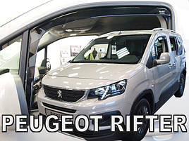 Дефлектори вікон (вітровики) Дефлектор вікон PEUGEOT Rifter 4d/5d ЛОВ (вставні, кт - 2шт) (Heko)