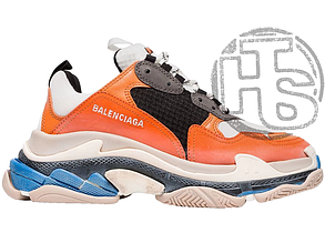 Жіночі кросівки Balenciaga Triple S Orange Grey Black 541640W09OE7581