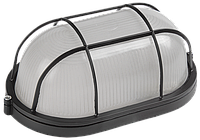 Світильник нпп 1202 овал з решіткою 100Вт ip54 чорний [lnpp0-1202-1-100-k02]