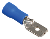 Ізольований наконечник (вилка) 1.5-2.5кв.мм. размер-5х0.8мм синій (100 шт.) [URP10-D25-D23-4] РпИп 2-5-0,8 UEC