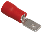 Ізольований наконечник (вилка) 0.5-1.5кв.мм. размер-5х0.8мм червоний (100 шт.) [URP10-D15-D17-4] РпИп 1,25-5-0,8 UEC