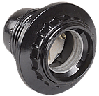 Патрон E27 з кільцем 58х60х34mm карболітовий чорний [EPK11-04-01-K01] Пкб27-04-К11 UEC