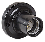 Патрон E27 стельовий 56х70mm карболітовий чорний [EPK12-04-01-K01] Пкб27-04-К21 UEC