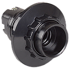 Патрон E14 з кільцем 54х50хmm карболітовий чорний [EPK21-04-01-K01] ПКБ14-04-К11 UEC