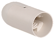 Патрон підвісний E14 пластик білий [EPP20-02-02-K01] UEC Ппл14-02-К02