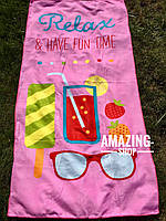 Пляжний рушник Пляжний плед Пляжний килимок "RELAX" Розмір 170*86 см.