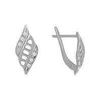 Золоті сережки з діамантами 0,10 карат