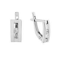 Золоті сережки з діамантами 0,12 карат