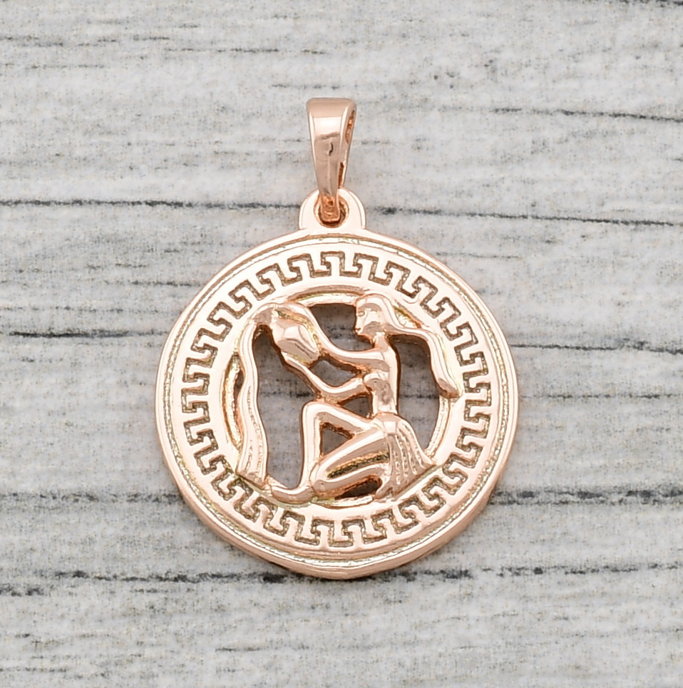 Знак зодіаку Водолій 80751 розмір 26х20 мм позолота РО, фото 1