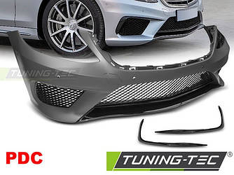 Передній бампер обвіс Mercedes W222 стиль AMG S63 (13-17) чорний хром