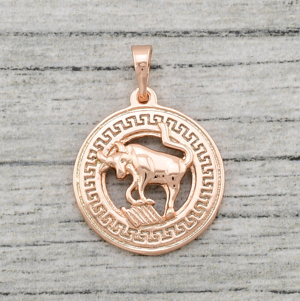 Знак зодіаку Телець 80751 розмір 26х20 мм позолота РО, фото 1