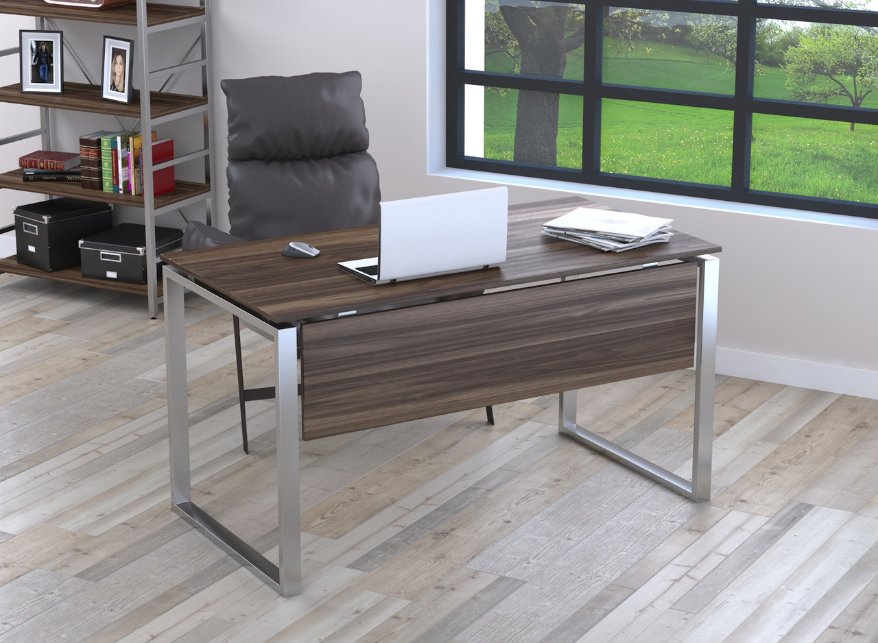 Письмовий стіл Loft design Q-135 з царгою Горіх Модена